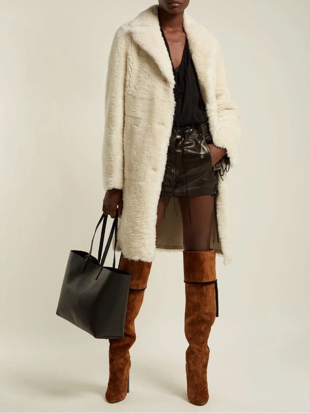 Saint Laurent Brown Suede Over-the-Knee Tassel Boot 6.5 - Picture 7 of 9